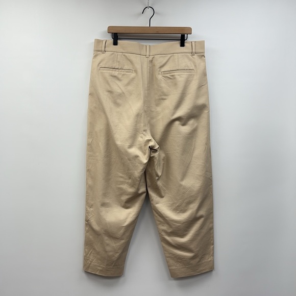 Banana Republic High Rise Pleated Straight Tapered Trouser Pant Neutral Beige 16 - Picture 6 of 10